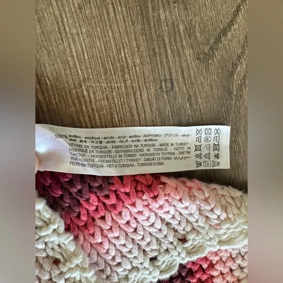 ZARA Red Pink And Cream Striped Crochet Dress Limited Edition, Size M - Picture 10 of 11